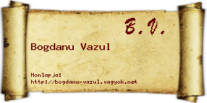 Bogdanu Vazul névjegykártya